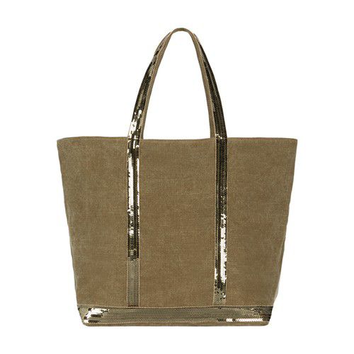 Linen and Sequins L Cabas Tote