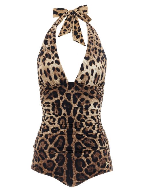 Leopardo One-Piece Swimsuit — Brown