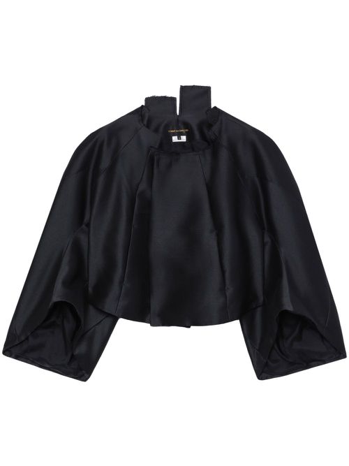 Asymmetric crop top - Black