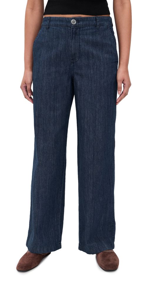 The Zoe Relaxed Straight Denim Pants Light Rinse