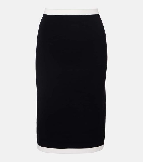 Ribbed-knit pencil skirt