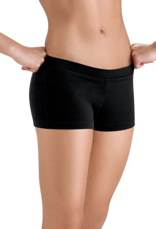 Girls' Low Rise Dance Shorts - Black - M