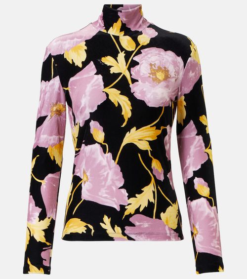 Floral turtleneck top