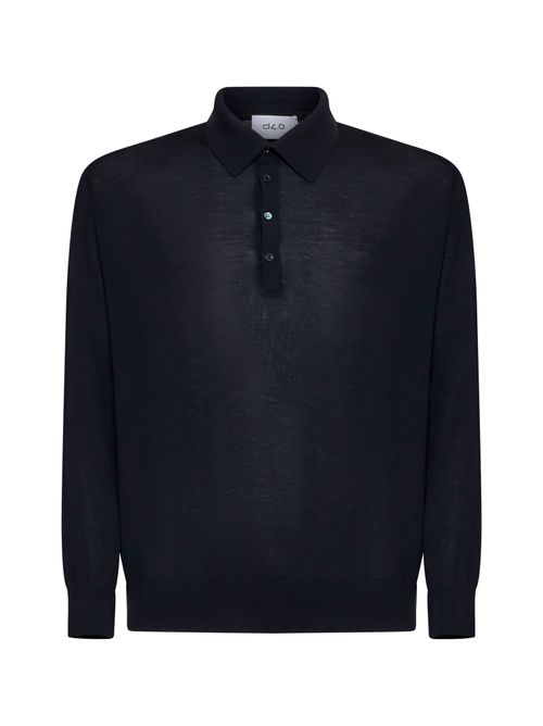 Virgin Wool Knit Shirt — Blue