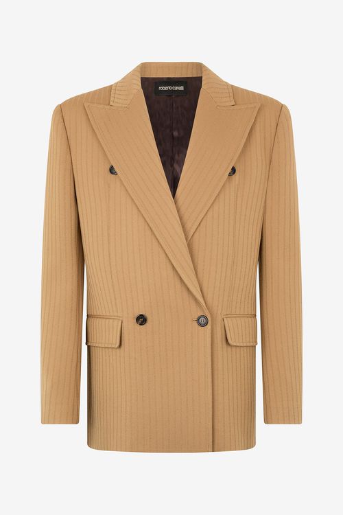 Striped Double-breasted Jacket