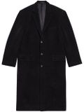 Oversized cashmere-blend coat - Black