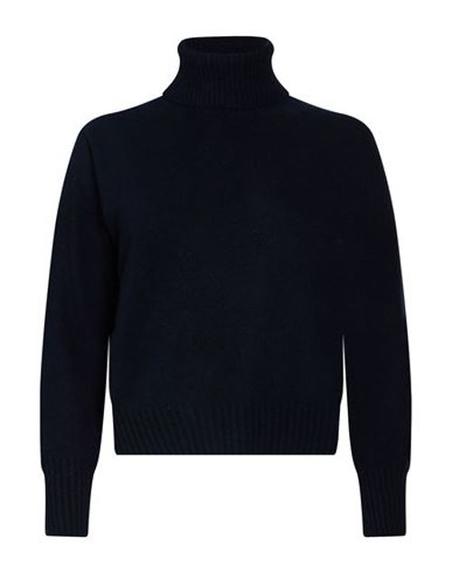 Paltò Woman Turtleneck Navy Size M Cashmere