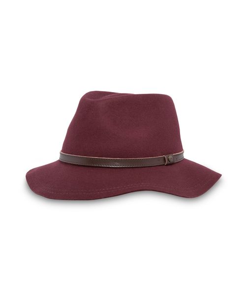 Wool Felt Tessa Hat - Burgundy
