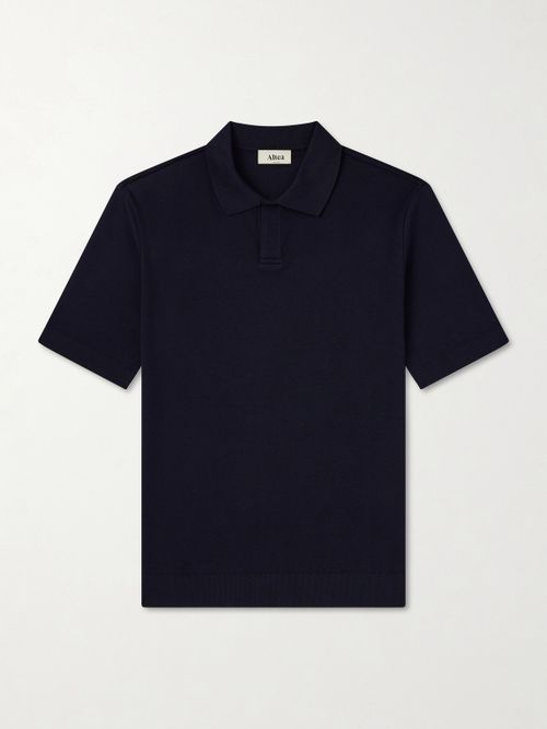 Pierre Honeycomb-Knit Cotton-Piqué Polo Shirt