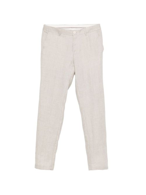 Grey Regular Flat Front Pant