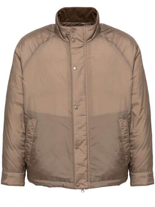 Drawstring hem padded jacket - Brown