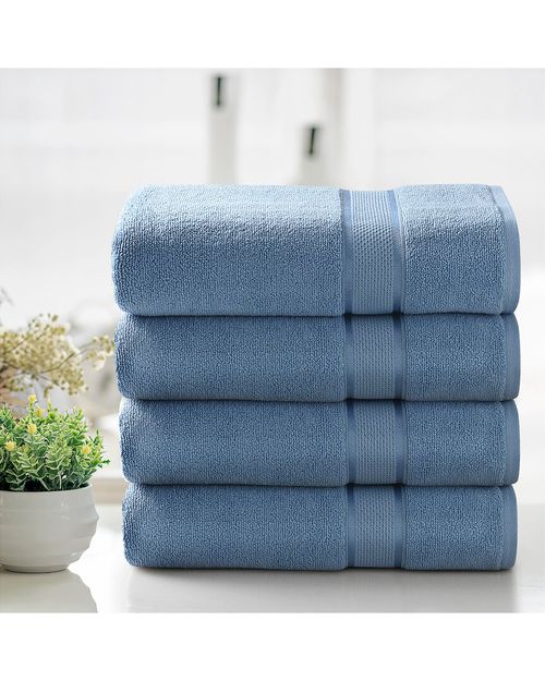 2pc Zero Twist Cotton Plush Bath Sheet Set
