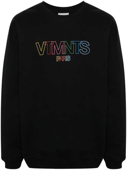 Logo-print crew-neck sweatshirt - Black