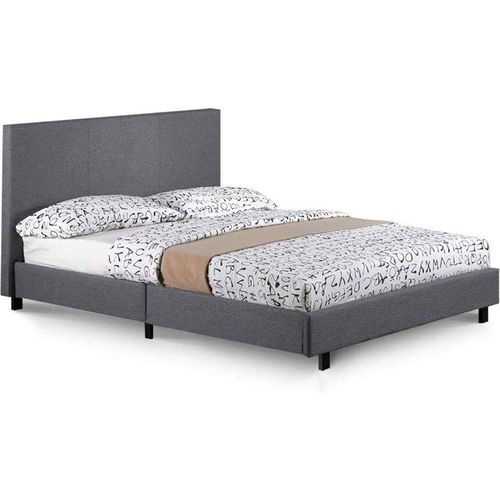 Modernique Bilancio Normal Grey fabric Bed | : Double