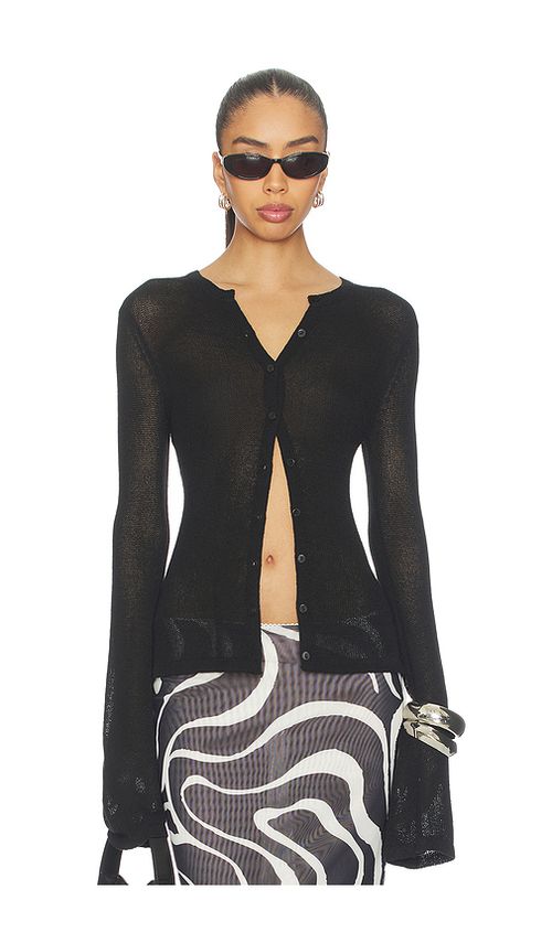 SNDYS Hadley Cardigan in Brown. L. Also in S, XS