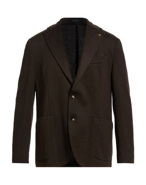 Man Blazer Dark brown Size 42 Polyester, Virgin Wool, Acrylic
