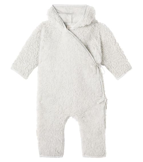 Baby hooded wool onesie