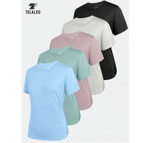 5 Packs Workout Tops For Women Short Sleeve Athletic T Shirts Quick Dry Tennis Yoga Running Crew Neck Tee