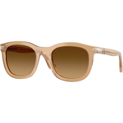 Persol Unisex Persol PO3395S 116985 Occhiali da sole Acetato Marrone Marrone Pantos Normale Sfumato