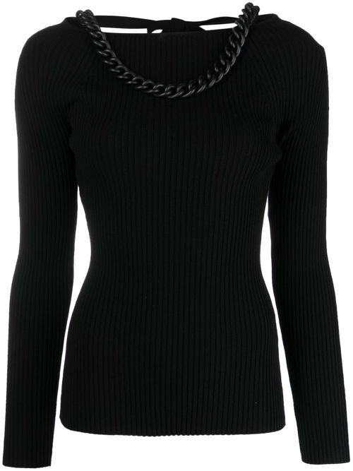 Chain-link keyhole jumper - Black