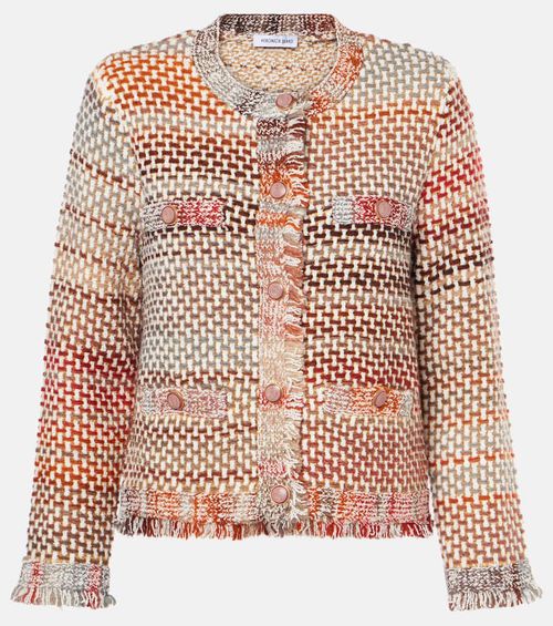 Sariyah cotton and wool-blend knit jacket