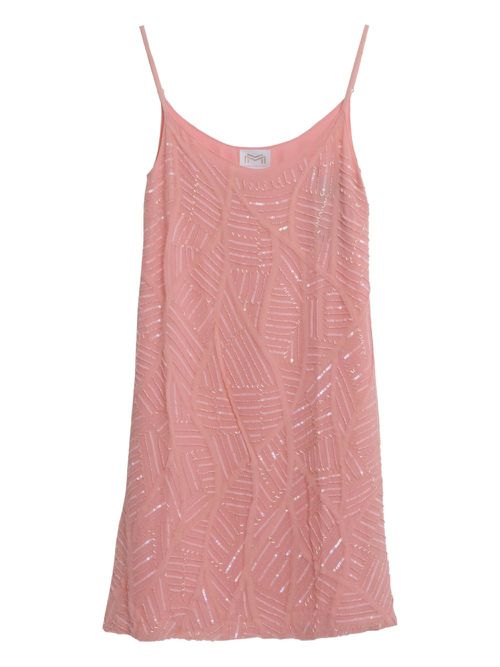 Pre-owned bead-embellished mini dress - Pink