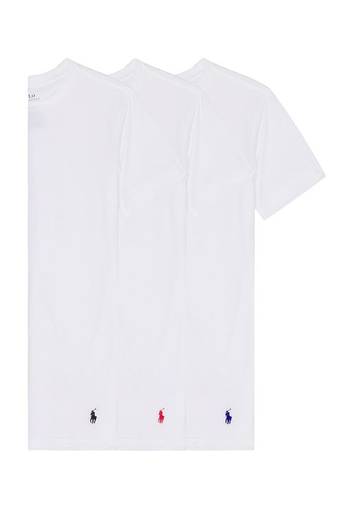 Polo Ralph Lauren Slim Fit Cotton 3 Pack Undershirt in White - White. XL/1X also in L