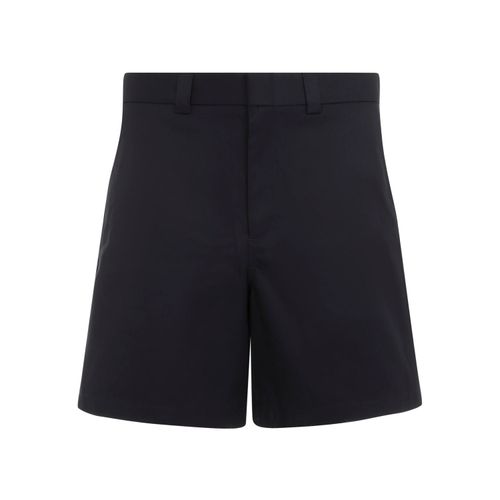Double Cotton Twill Shorts with Web Ribbon