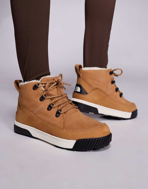 Sierra Mid fleece lined hiking boots in brown and white