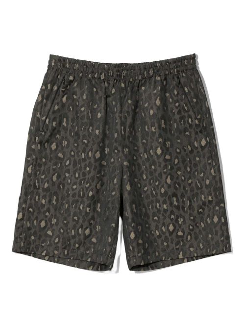 Leopard-print track shorts - Grey