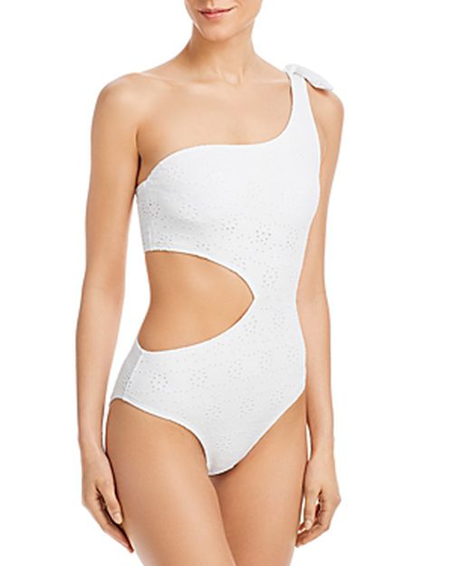 Swim One Shoulder Side Cutout One Piece Swimsuit