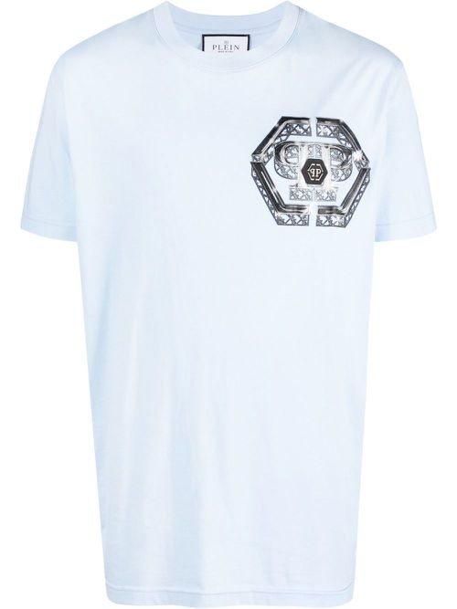 Logo-print T-shirt - Blue