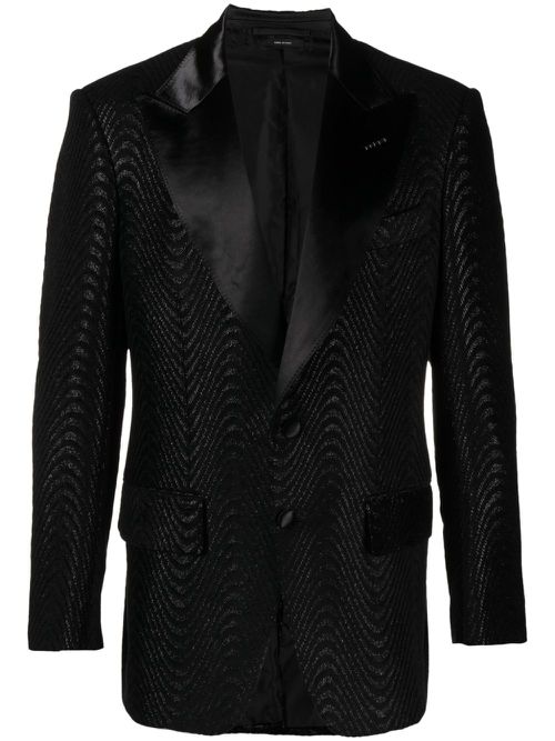 Atticus jacquard blazer - Black