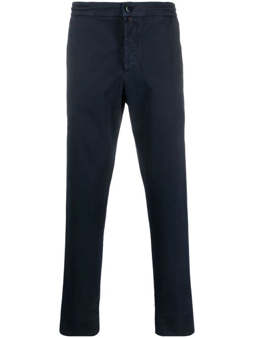 Low-rise tapered-leg trousers - Blue