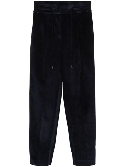 Tapered Needlecord Trousers — Navy