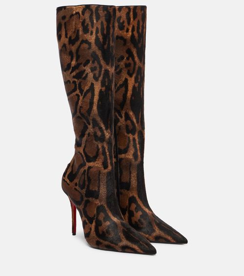 Miss Z 100 calf hair knee-high boots