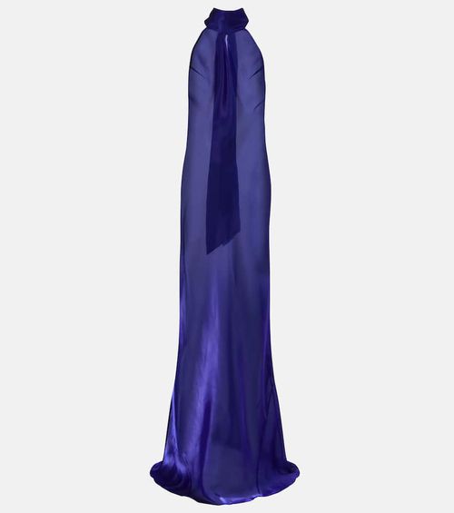 Sienna semi-sheer organza gown