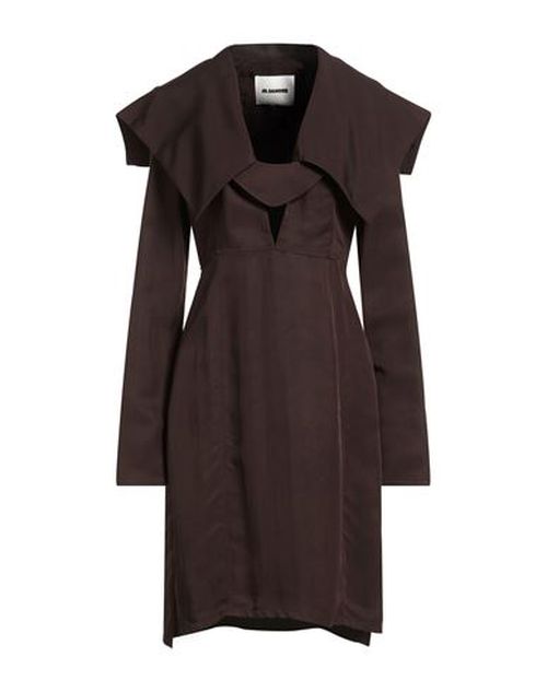 Woman Midi dress Dark brown Size 4 Viscose, Silk