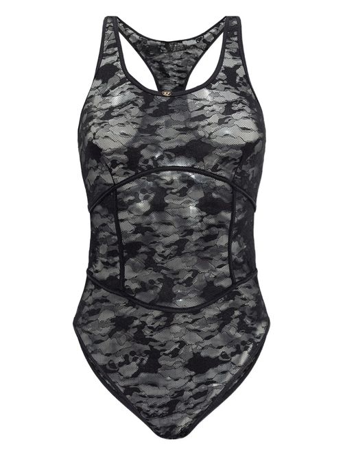 Oval D Logo Crew Neck Bodysuit for Women