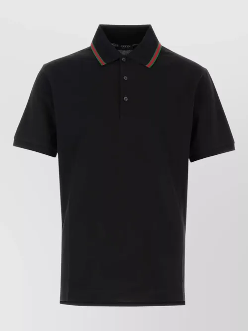 Gucci - piquet shirt polo collar short sleeve