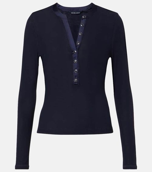 Drexler ribbed-knit Henley shirt