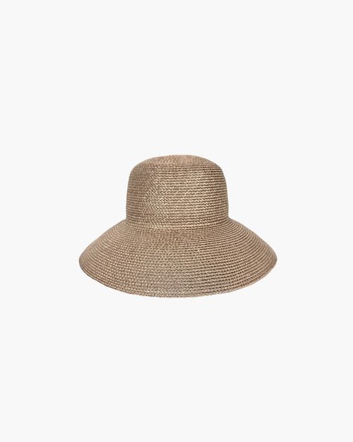 Women's Taupe Squishee Straw Hat