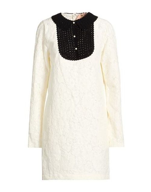 Woman Mini dress Ivory Size 12 Cotton, Viscose, Polyamide