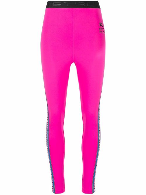 Logo-print leggings - Pink