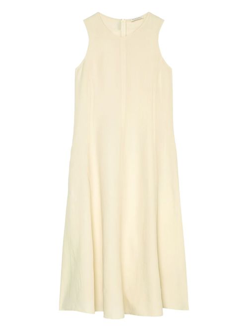 Sleeveless flared dress - Neutrals