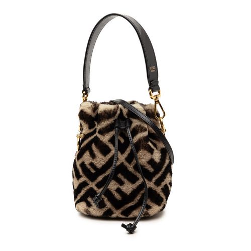 Pre-owned Mini Zucca Shearling Mon Tresor Bucket Bag Ladies 6U9H16GNAH20UHH1