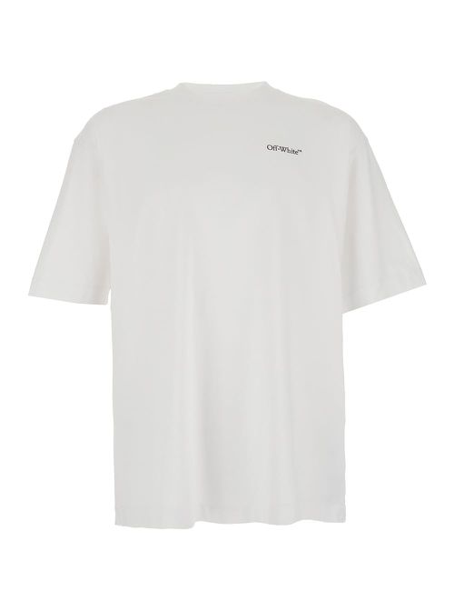 White Crew-necktshirt With Logo On Front And Back In Cotton Man