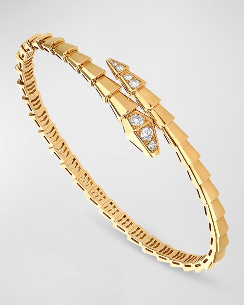 18K Yellow Gold Serpenti Viper Pave Bracelet