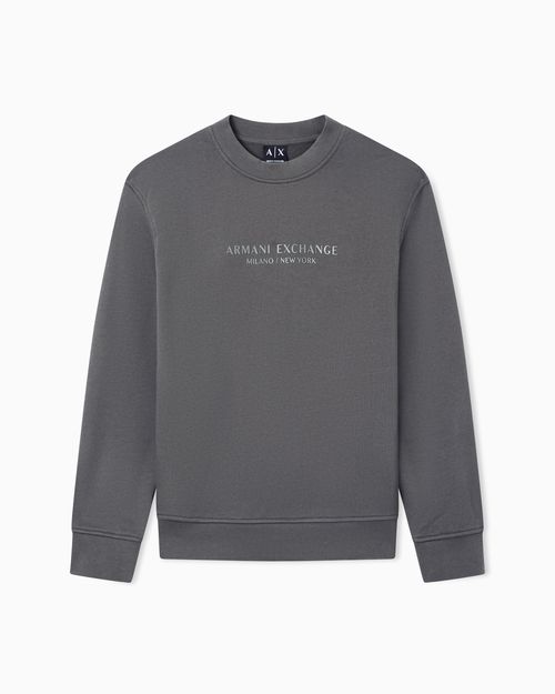 Crewneck sweatshirt with tone logo