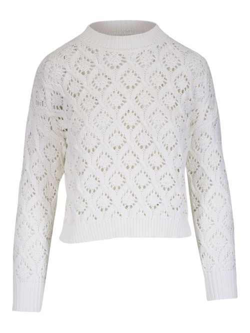Kinross Cashmere open-knit jumper - White